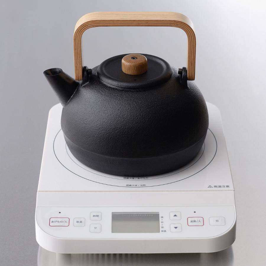 山形鋳物 鋳心ノ工房 鉄瓶兼用急須 ティケトル S ホワイトオーク1.2L 鉄瓶 日本製 直火 IH対応 伝統工芸品の画像