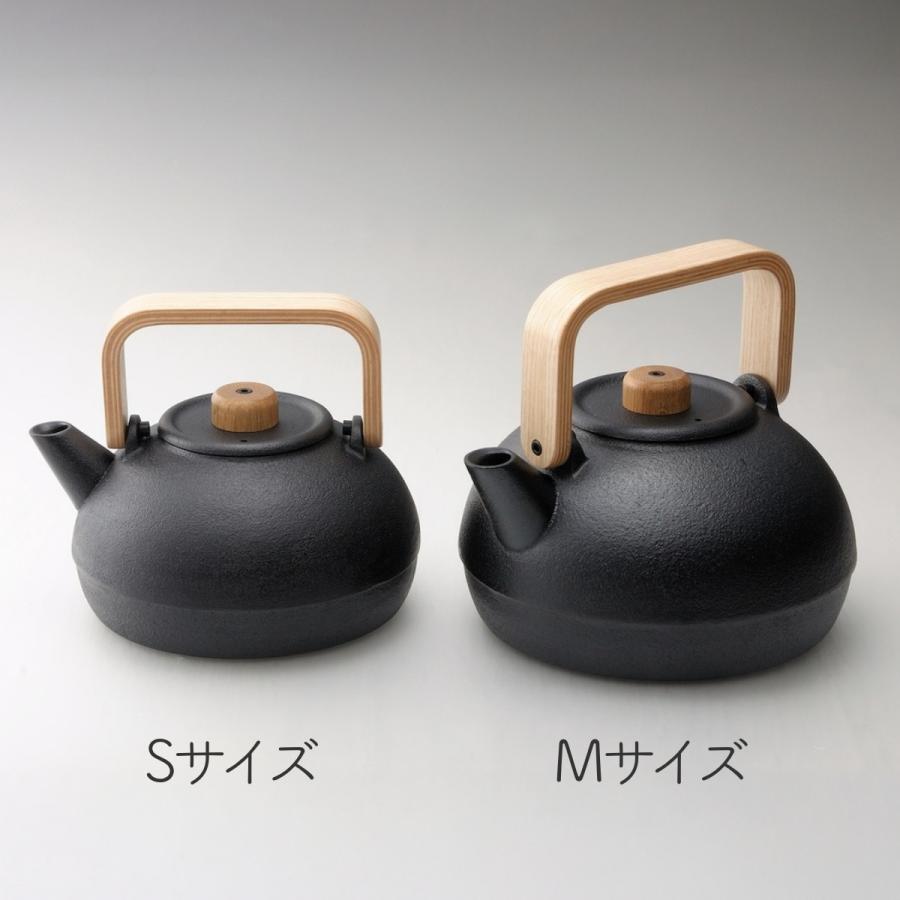 山形鋳物 鋳心ノ工房 鉄瓶兼用急須 ティケトル S ホワイトオーク1.2L 鉄瓶 日本製 直火 IH対応 伝統工芸品の画像