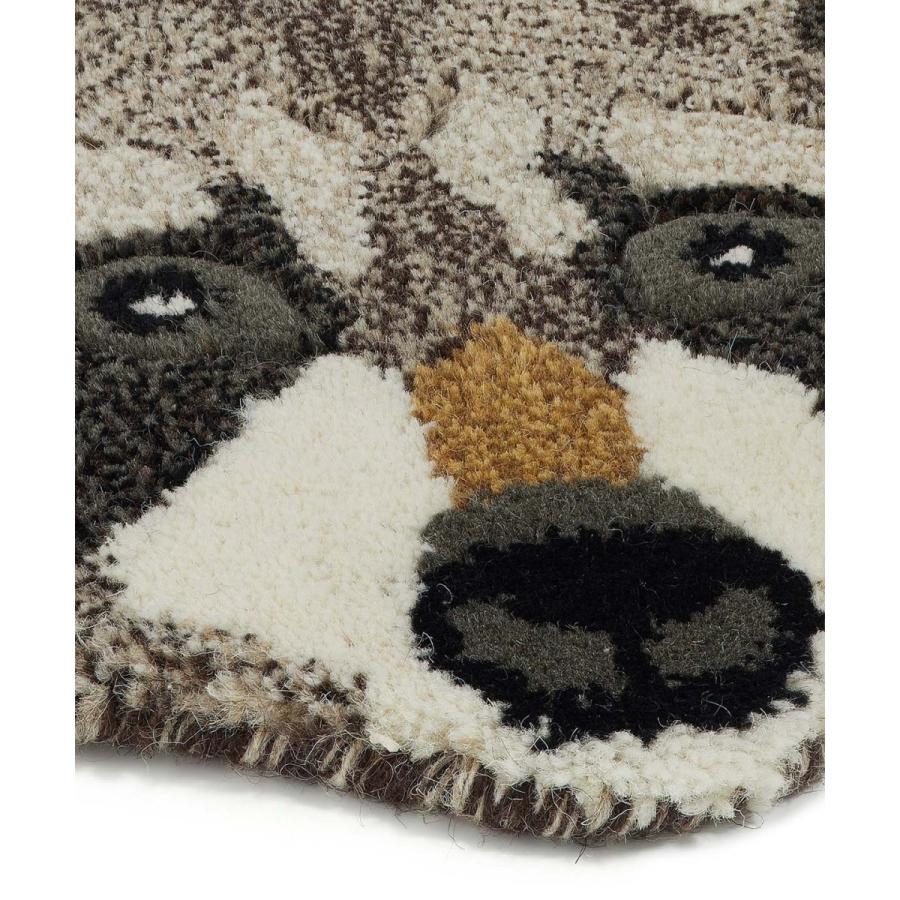 DOING GOODS アニマル ヘッドラグ Rocky Racoon ロッキー ラクーン アライグマ ラグ Animal Rug インテリア