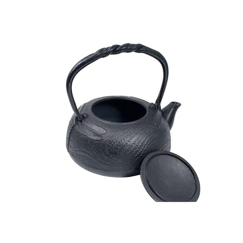 南部鉄器 国産 とんぼ(蜻蛉) 平丸型鉄瓶 IH対応 南部宝生堂 及富