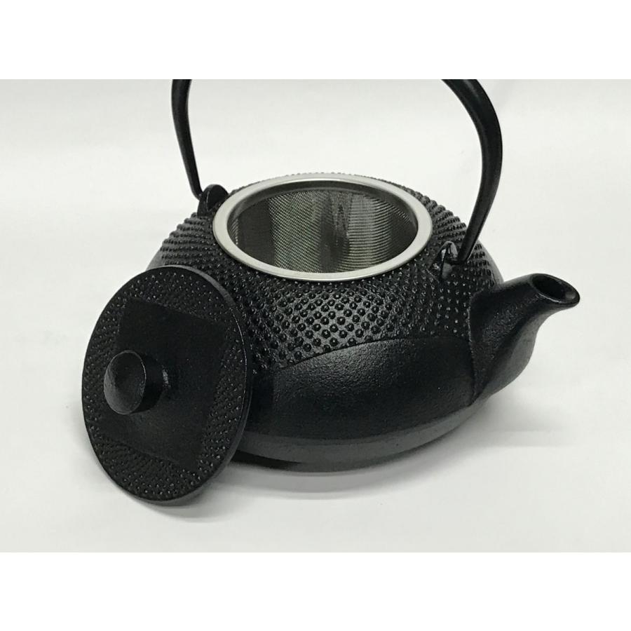 及富（南部宝生堂）南部鉄瓶 平成丸アラレ 黒色 受注生産品)南部鉄器