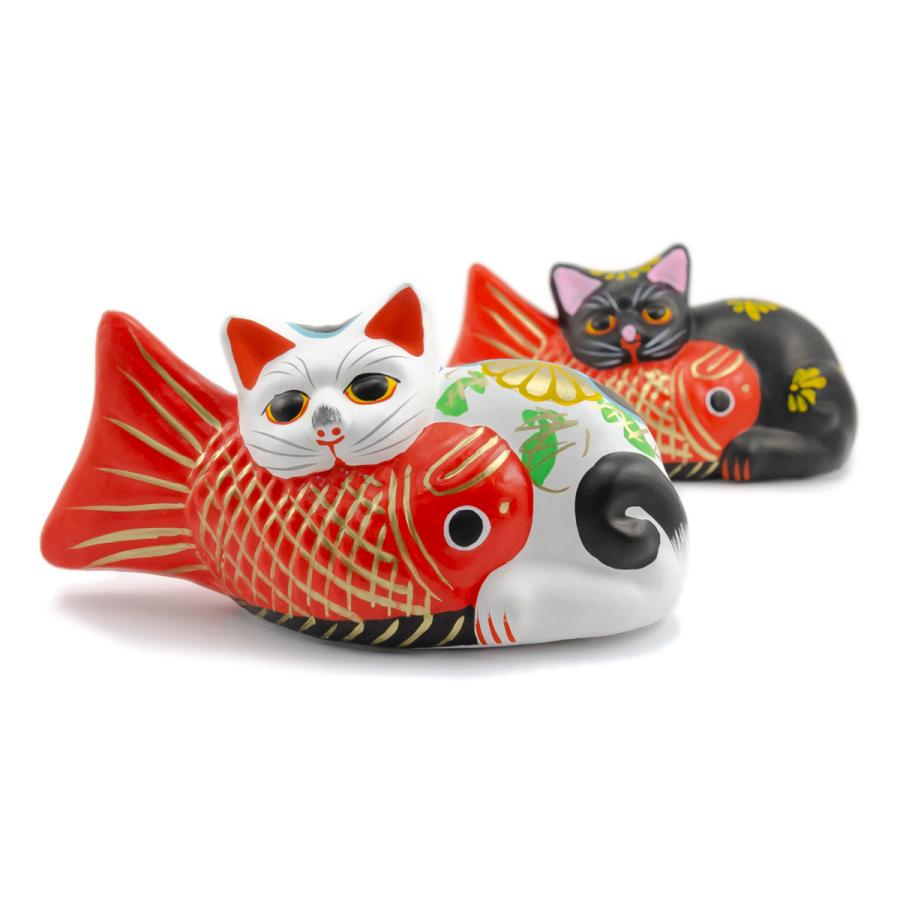 堤人形 つつみのおひなっこや- 鯛猫（大） 和のインテリア 土人形 伝統