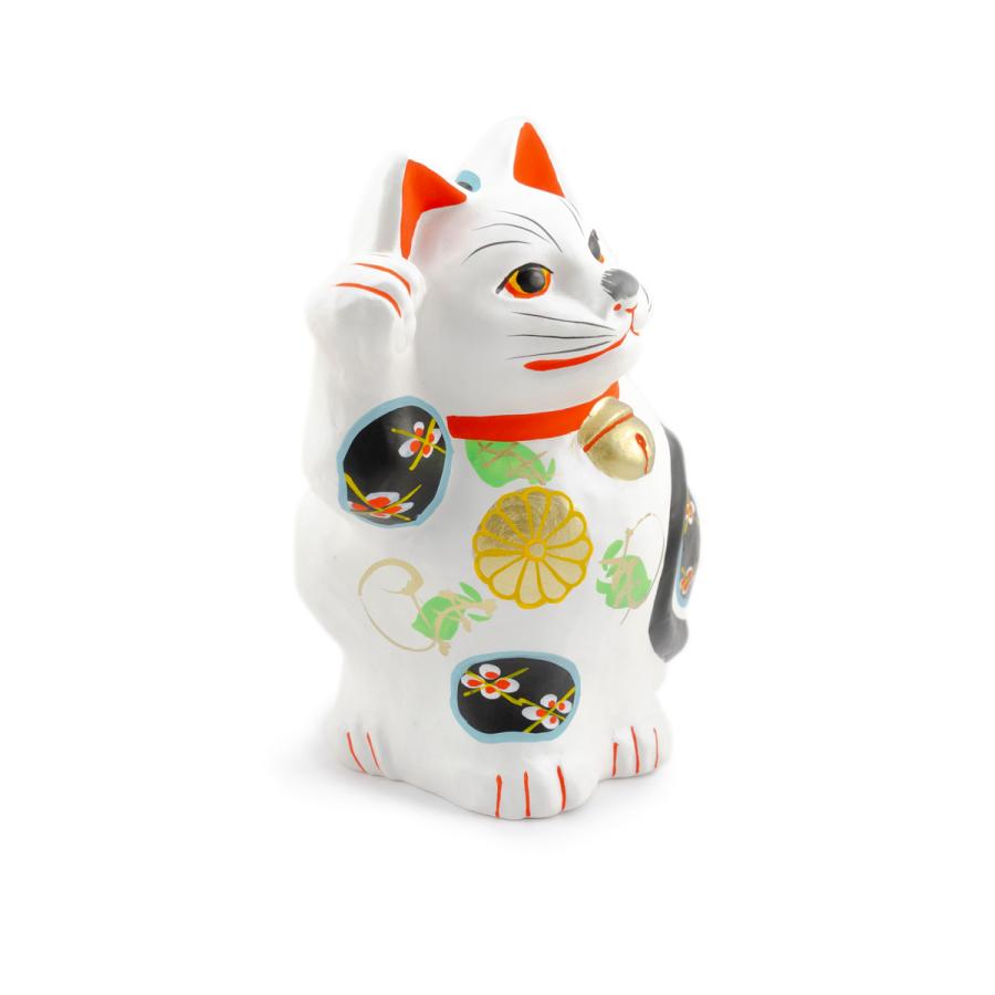 堤人形 つつみのおひなっこや - 招き猫 横（特大） 和のインテリア 土