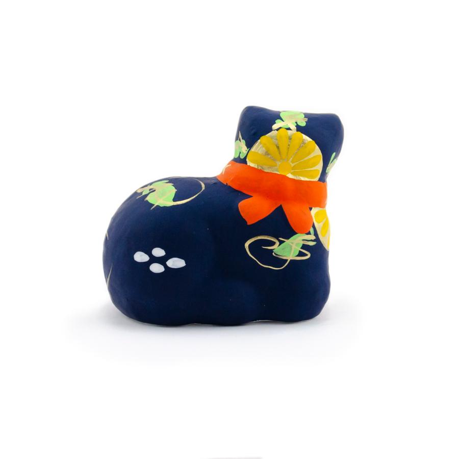 堤人形 つつみのおひなっこや 紺猫 和のインテリア 土人形 伝統工芸