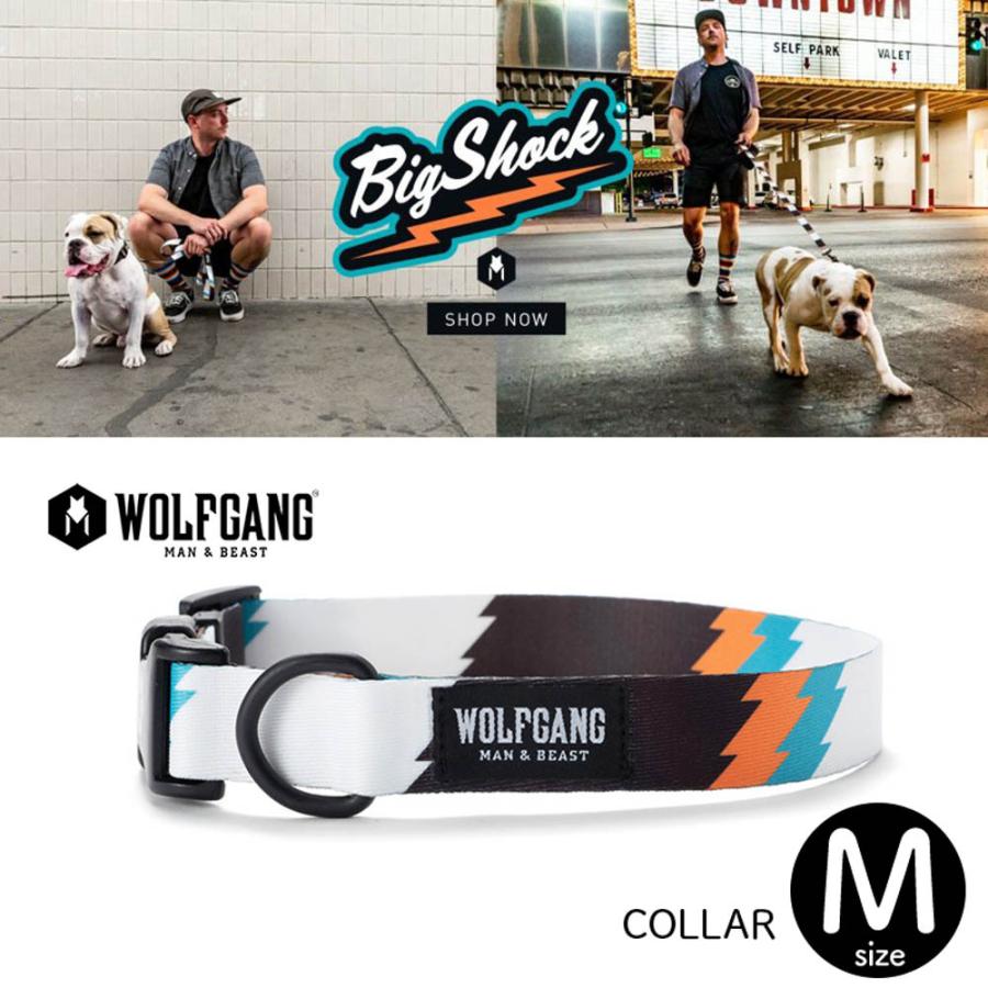 犬 首輪 ウルフギャング WOLFGANG BigShock COLLAR（M size 首周り：30〜45cm）アメリカンメイド クロネコゆうパケット対応｜starry
