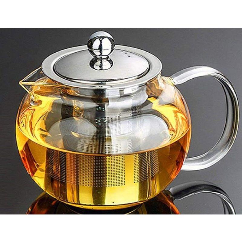morningplace ガラス ティーポット 耐熱 耐冷 かわいい ずんぐり ホット コーヒー 紅茶 に (650ml)｜stars-select｜03