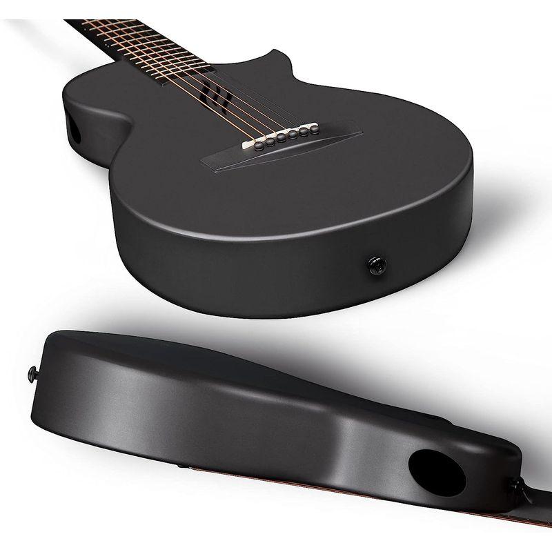 Enya Nova Go アコースティックギター・カーボン一体成型ミニギター初心者キット、ギターケースとギター両方のストラップ付属（ブラック Nova ブラック Go アコースティックギター カーボン一体成型ミニギター初心者キット ギターケースとギター両方のストラップ付属