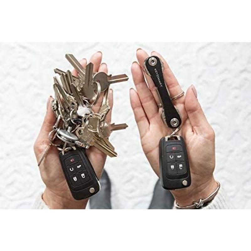 KeySmart Flex - コンパクトなキーホルダー兼キーオーガナイザー (最大8本の鍵を収納可、ブラック)｜stars-select｜02