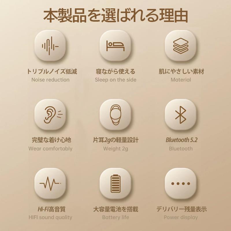 Bluetoothイヤホン ワイヤレスイヤホン カルナ型 自動ペアリング タッチ操作 iPhone/Android適用 コンパクト Bluetooth5.2 テレワーク 通勤 通学 WEB会議｜stars-shop｜07