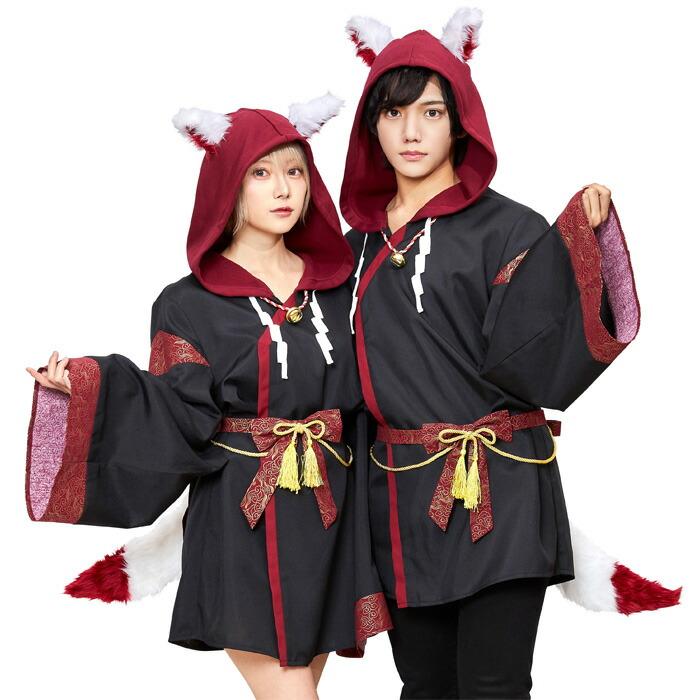 送料無料 男女兼用 ファングル 稲荷様パーカー 篠崎こころ 黒崎