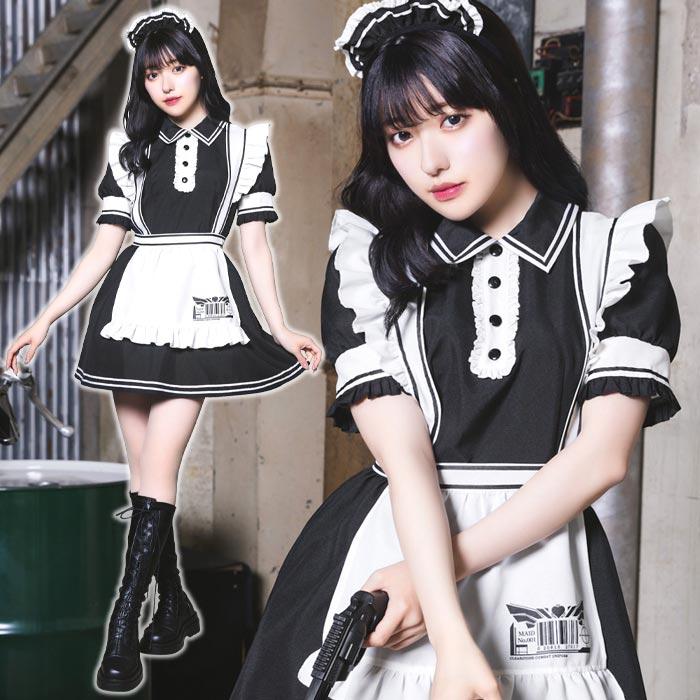 送料無料 モノキューレ メイド 夏帆 ブラック 黒 メイド服