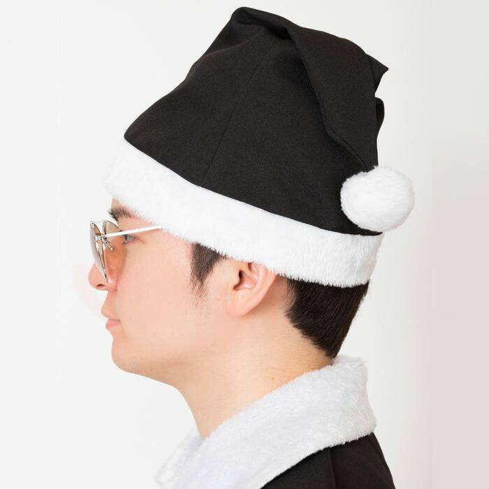 黒いサンタコスチューム サンタ帽子付き ブラックサンタ サンタ コスプレ 黒 ブラック コス サンタコス