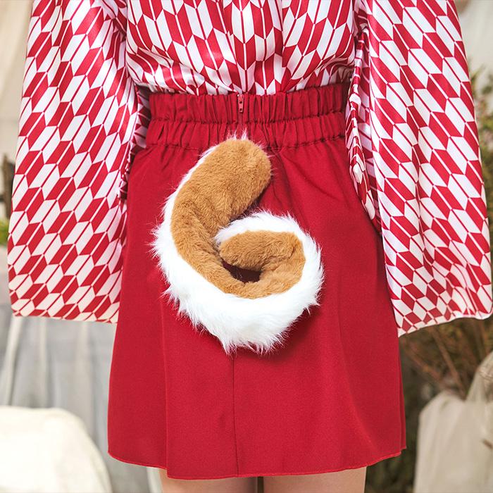 送料無料 いぬ耳カチューシャ + しっぽ SET えなこ ブラウン 柴犬 いぬ いぬ耳 犬耳 犬 尻尾 ピン 耳 みみ けも耳 付け耳 イヤー カチューシャ ヘアアクセサリー |  | 07