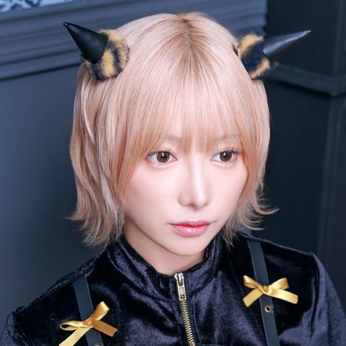 送料無料 INAZUMA鬼girl クールセパレート 篠崎こころ こころ ベロア生地 ファー ヘアピン ジャケット トップス スカート トラ柄 節分 おに オニ 鬼コス |  | 10