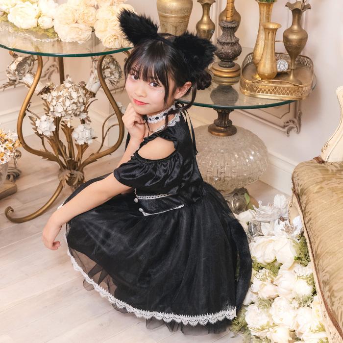キッズ ミミシャノワール キャット 黒猫 ネコ ねこ 猫耳カチューシャ