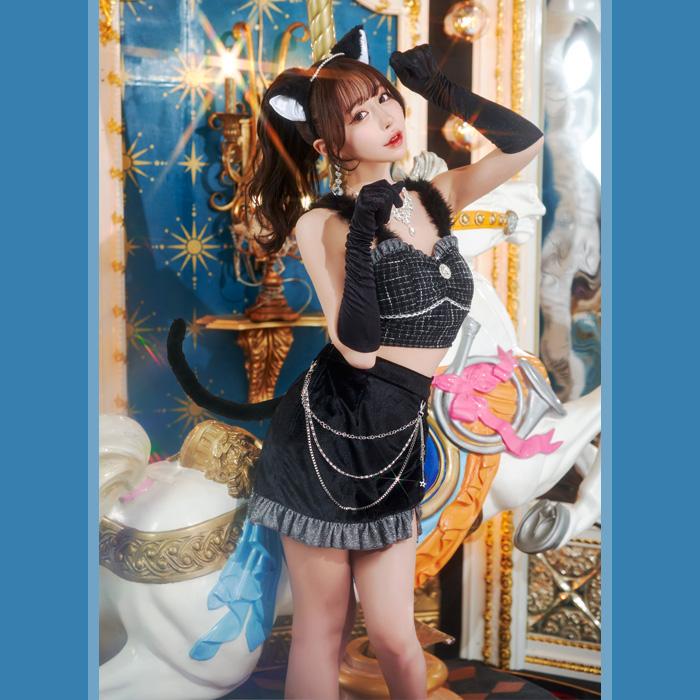 送料無料 リュクステラ ミッドナイト キャット 白田まい  黒猫 猫 ネコ ねこ 猫耳 耳 カチューシャ ブラック 黒 セクシー コスプレ コスチューム ハロウィン |  | 13