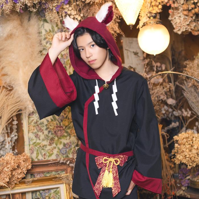 ジュニアサイズ 稲荷様パーカー ブラック 稲荷神 神社 お稲荷さん 動物 きつね 狐耳 和風 コスプレ コスチューム ハロウィン ガールズ ボーイズ 中学生 小学生 |  | 14