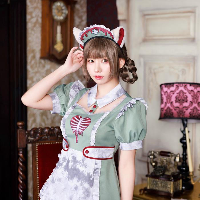 送料無料  ネオゾンビ ドラッグ ナース キャット えなこ ミント ナース服 看護師 看護婦 ねこ ネコ 猫 耳 かわいい セクシー コスプレ コスチューム ハロウィン |  | 03