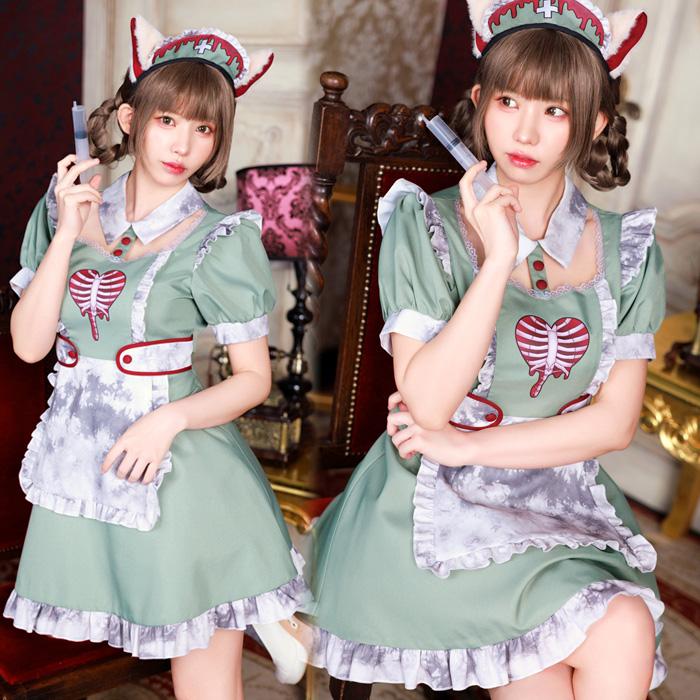 送料無料  ネオゾンビ ドラッグ ナース キャット えなこ ミント ナース服 看護師 看護婦 ねこ ネコ 猫 耳 かわいい セクシー コスプレ コスチューム ハロウィン |  | 05