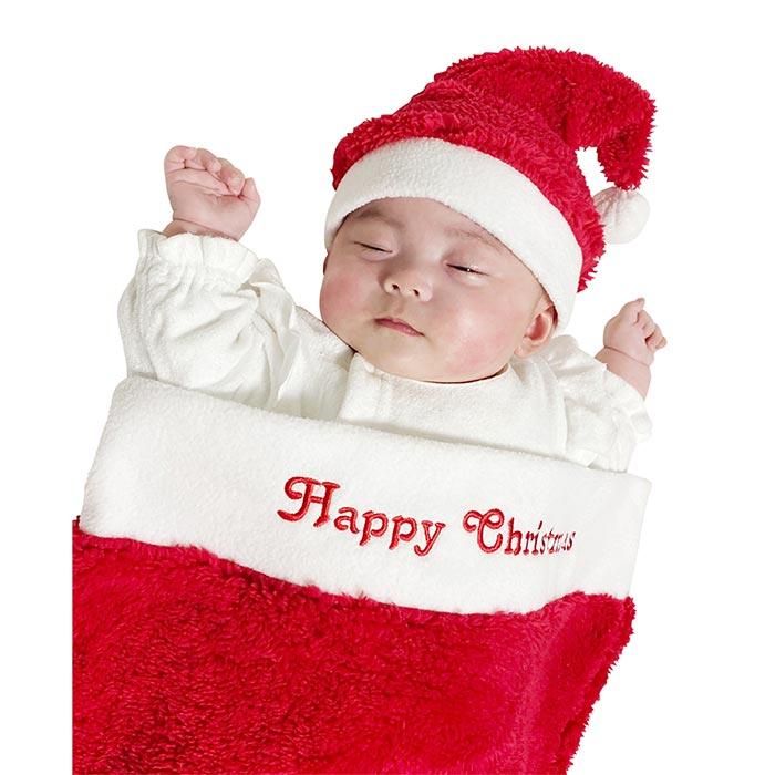 ベビー マシュマロ クリスマス ビッグソックス レッド 赤 靴下 帽子