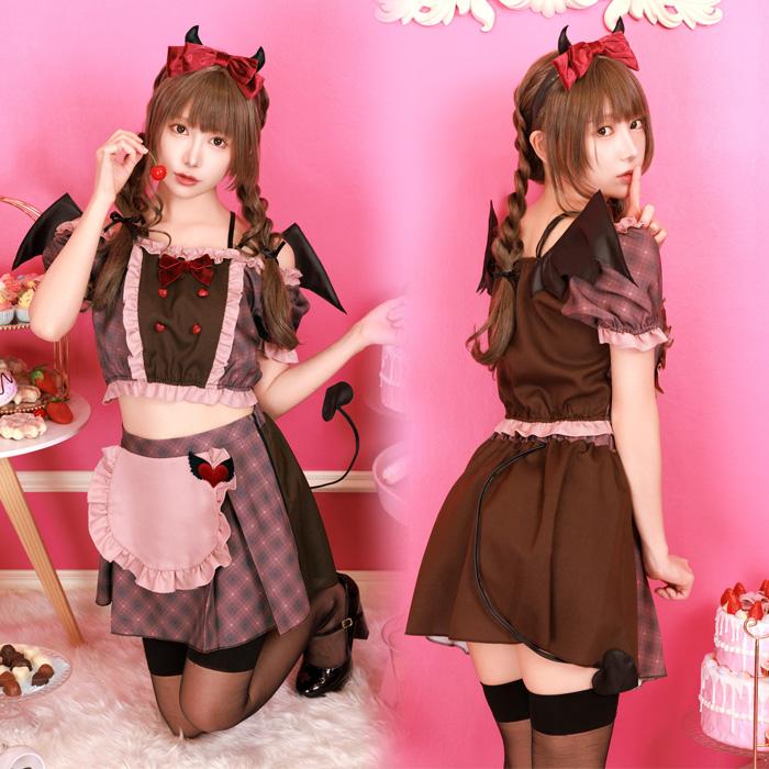 ビター サキュバス 篠崎こころ デビル 小悪魔 ピンク いちご チョコ バレンタインデー メイド カチューシャ コスチューム コス ハロウィン コスプレ |  | 03