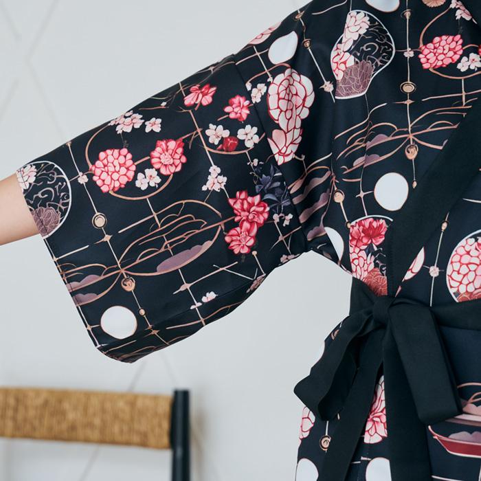 着物 花丸文 ブラック 黒 花柄 はっぴ 応援はっぴ ハッピ 和風 和服 きもの 羽織り 和柄 お祭り コスプレ コスチューム 仮装 衣装 忘年会 新年会 宴会 出し物 |  | 07