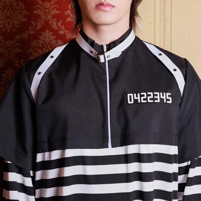 男女兼用 プリズンマスター フォンデットスーツ 囚人 囚人服 プリズナー ボーダー 大きいサイズ メンズ レデイーズ コスプレ コスチューム ハロウィン 仮装 衣装 |  | 06