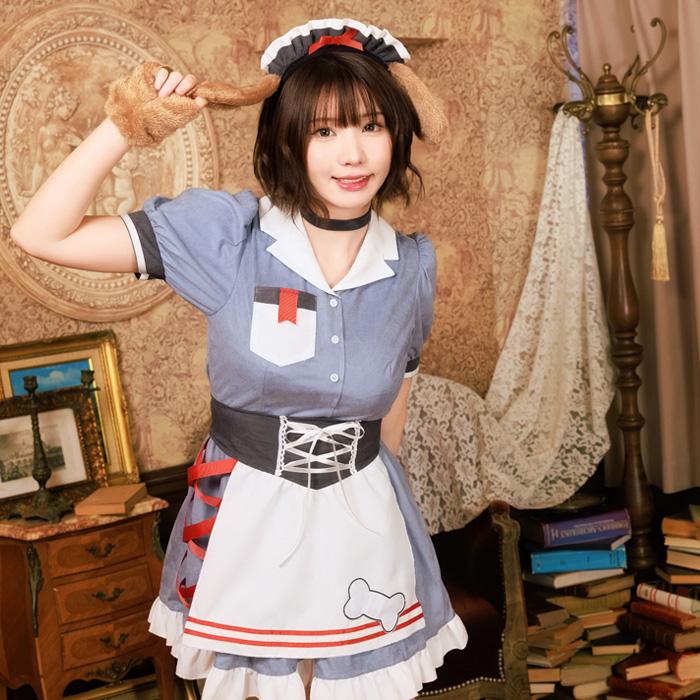 ダスティコンフィ ドッグ ダイナー えなこ ブルー 犬 いぬ 耳 カチューシャ ウエイトレス カフェ メイド コスプレ コスチューム ハロウィン 仮装 衣装 |  | 04