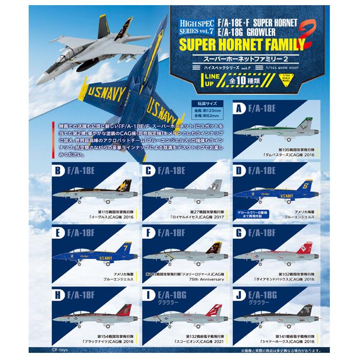 送料無料 F-toys スーパーホーネットファミリー2 第2弾 10個入 BOX