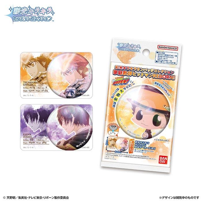沢田綱吉 彩光缶バッジ 家庭教師ヒットマンREBORN! 送料無料 BANDAI 彩光キラキラカンバッジコレクション 家庭教師