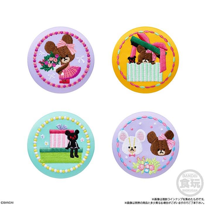 送料無料 BANDAI Candy くまのがっこう 刺繍缶バッジビスケット 12個入
