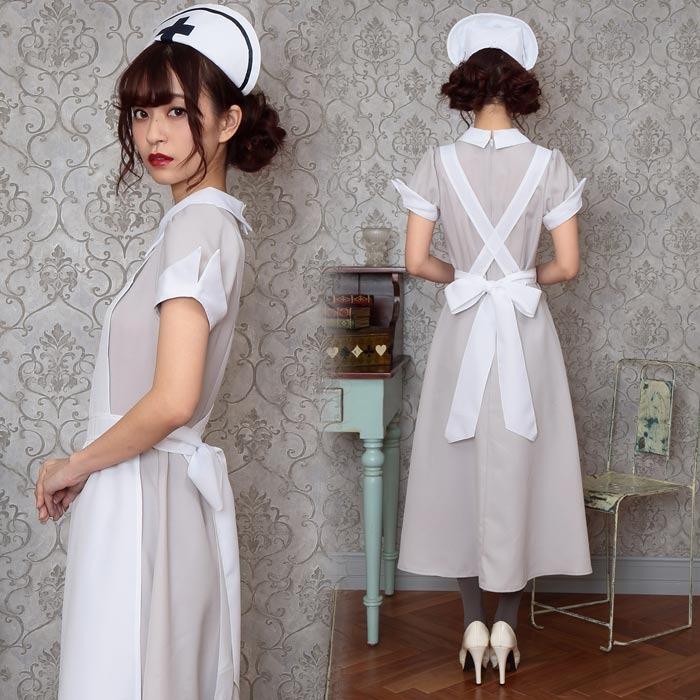 送料無料 クラシック ロング ナース ドレス ベージュ ナース服 送料無料 クラシック ロング ナース ドレス ベージュ ナース服