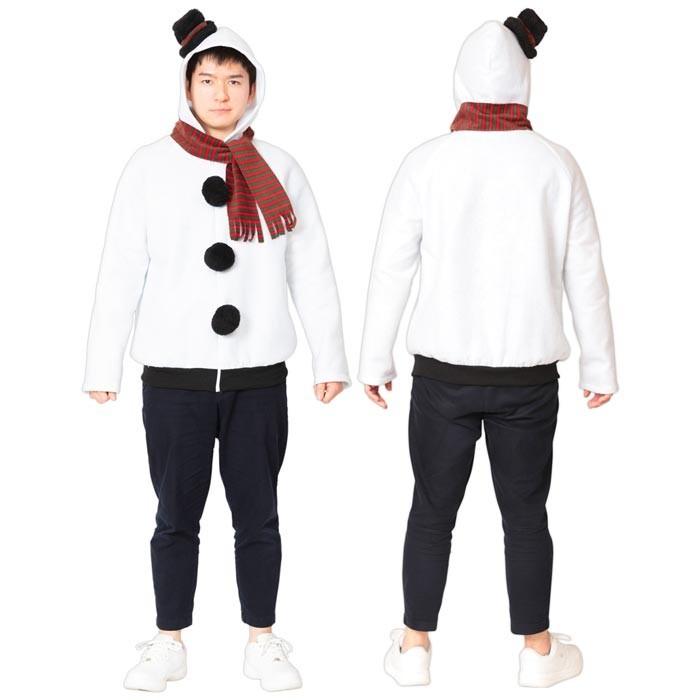 男女兼用 スノーマン パーカー 雪だるま サンタコス サンタ