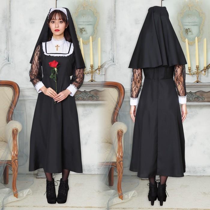 送料無料 ノーブルロング シスター ブラック マリア様 ベール ワンピース ロング 丈 ロリータ ゴスロリ セクシー コスプレ コスチューム 衣装 仮装 ハロウィン S Cs 6g5 スターズ 通販 Yahoo ショッピング
