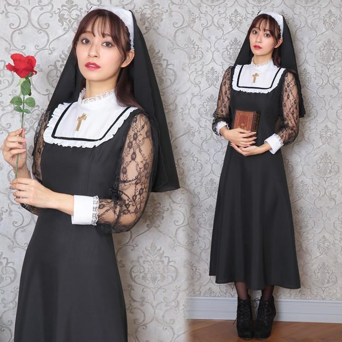 送料無料 ノーブルロング シスター ブラック マリア様 ベール ワンピース ロング 丈 ロリータ ゴスロリ セクシー コスプレ コスチューム 衣装 仮装 ハロウィン S Cs 6g5 スターズ 通販 Yahoo ショッピング