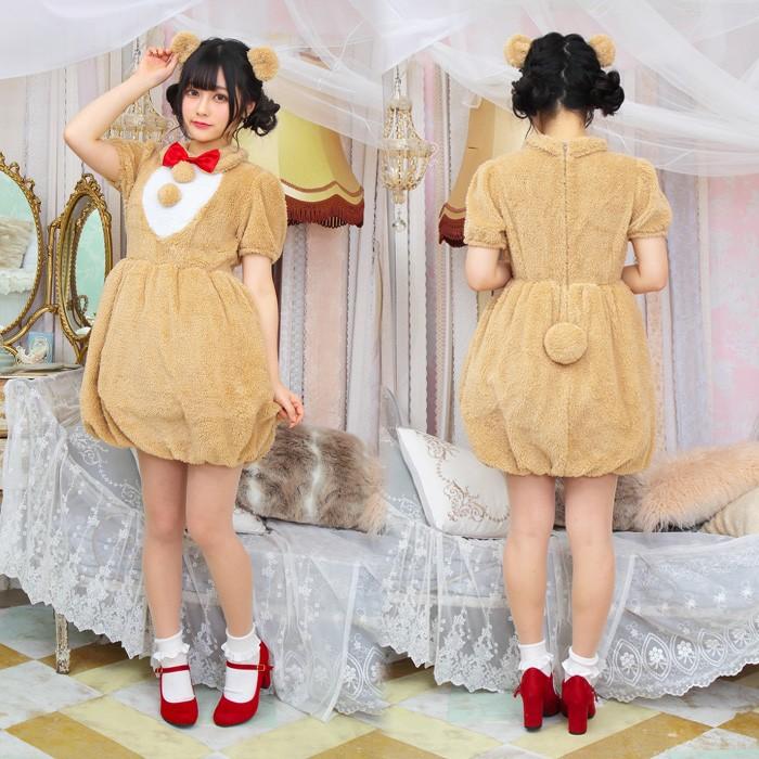 クマ耳フード付きコスプレ衣装 クマ耳フード付きコスプレ衣装