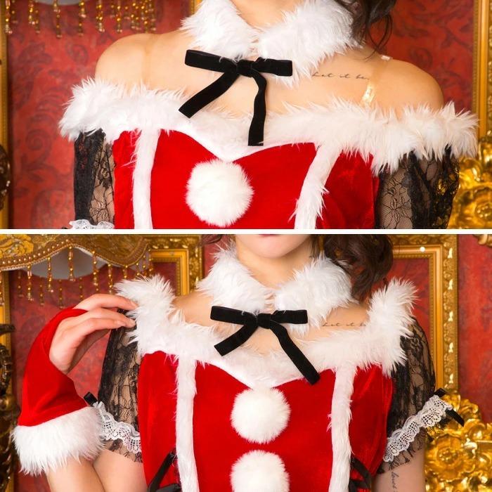 コフレシャルム タイトサンタ 2WAY サンタ サンタコス コスプレ コスチューム クリスマス サンタコスプレ 衣装 仮装 ワンピース 赤 レッド セクシー ドレス｜stars-y｜09