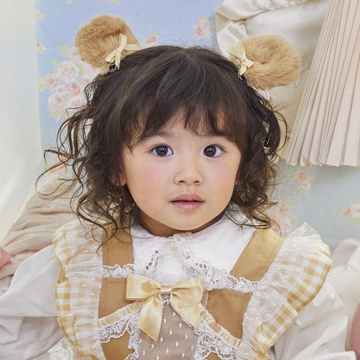 ワンダフルワールドのタブリエくまテディベアベアワンピースエプロン