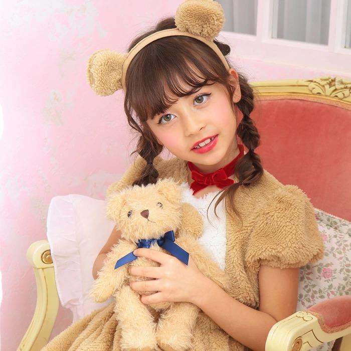 クマ耳フード付きコスプレ衣装 送料無料 ふわもこ アニマル クッキーベア クマ耳 カチューシャ