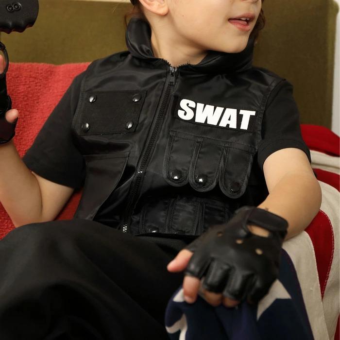 キッズ クールスワット アメリカ特殊部隊 SWAT ブラック ポリス キッズ クールスワット アメリカ特殊部隊 SWAT ブラック ポリス