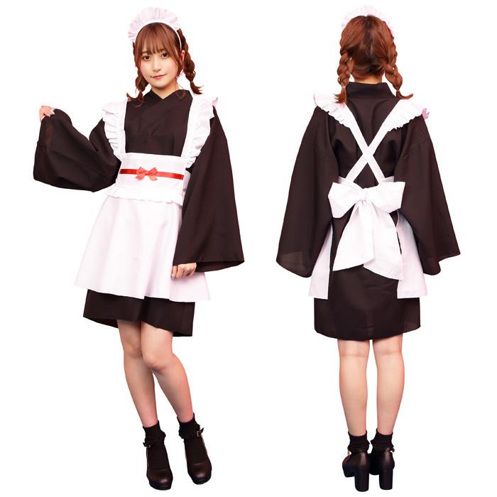 送料無料 和風メイド 着物 和服 和装 メイド服 メイド ミニ 送料無料 和風メイド 着物 和服 和装 メイド服 メイド ミニ