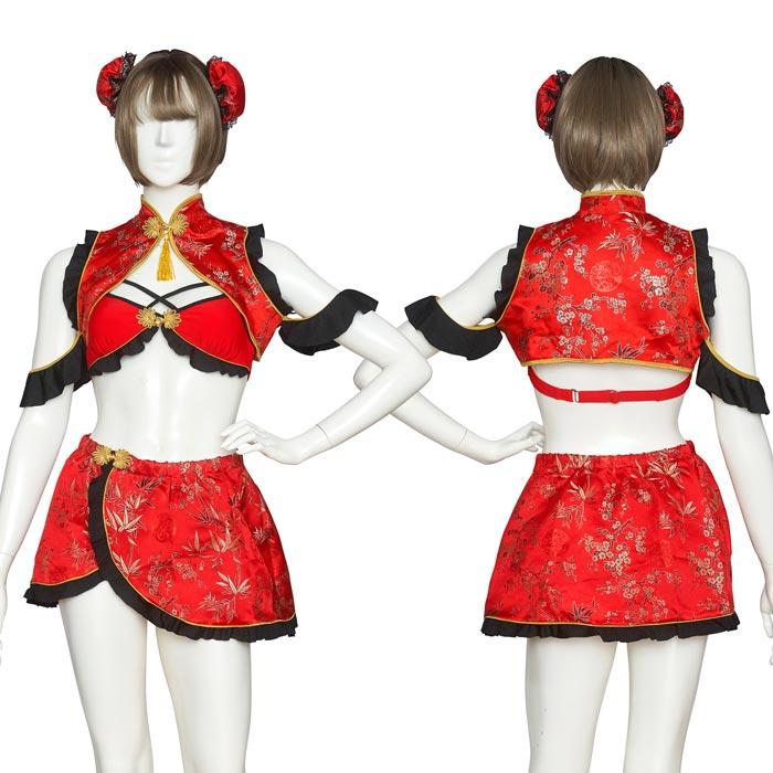 アルベド 水着 ナース 牛柄水着 チャイナドレス ナイトウェア ルームウェア Amazon.co.jp: 【NERVUP】 チャイナ服 フルセット チャイナ