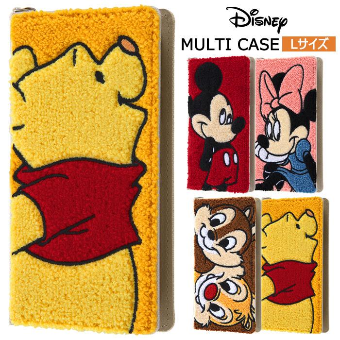 多機種対応 ディズニー サガラ刺繍 汎用 手帳型ケース Flex L 手帳型 マルチ ケース カバー ミッキー ミニー チップ デール プー Iphone 多機種 スマホケース S In 7h690 スターズ 通販 Yahoo ショッピング