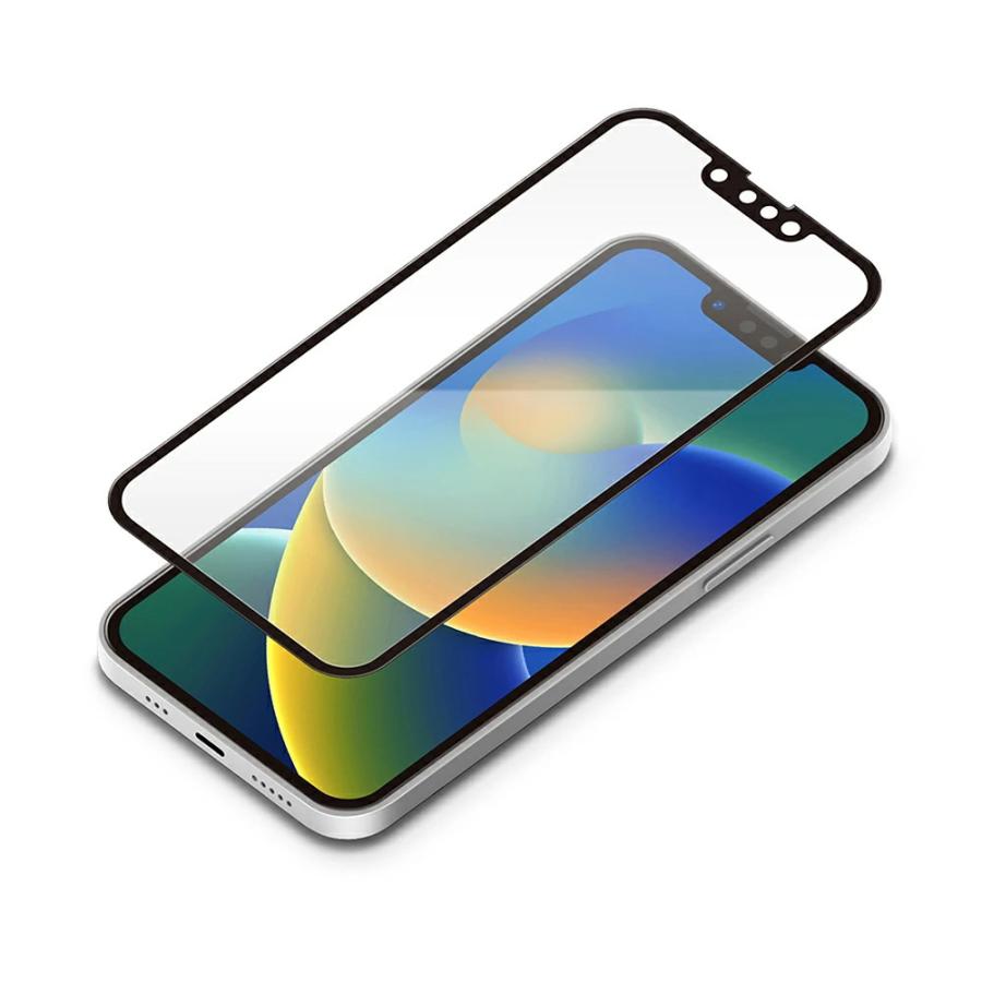 iPhone14 13 13Pro 黒フチ 液晶画面保護ガラス スマホ フィルム アンチグレア Dragontrail 耐衝撃 反射防止 見やすい 高光沢 さらさら 干渉しない 飛散防止加工｜stars-y｜02