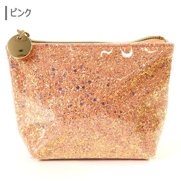 グロースター ミニポーチ キラキラ ラメ エナメル ポーチ 化粧ポーチ