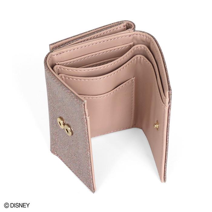 送料無料 ディズニー ミニーマウス スパークリップ ミニウォレット 三
