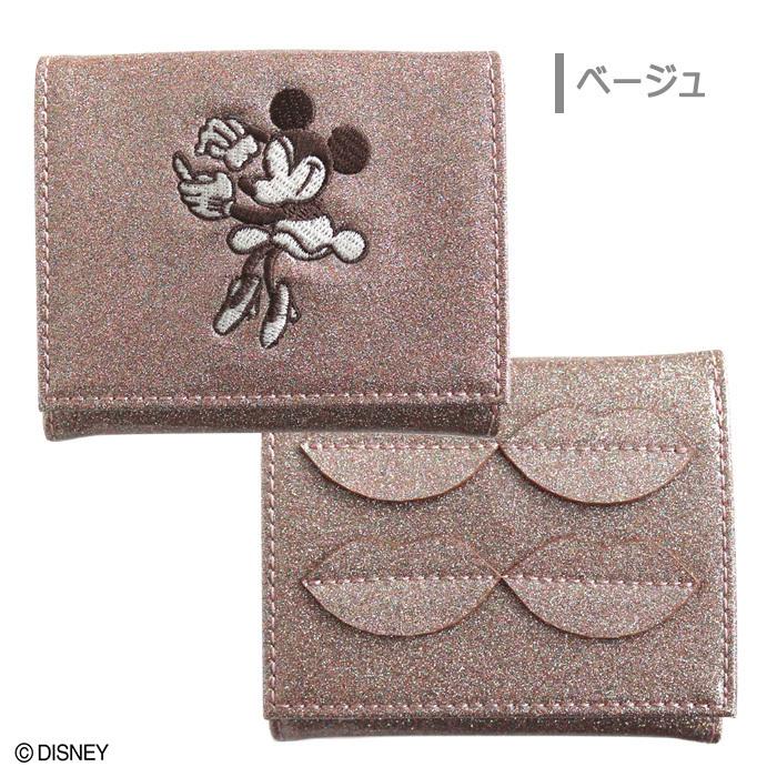 送料無料 ディズニー ミニーマウス スパークリップ ミニウォレット 三