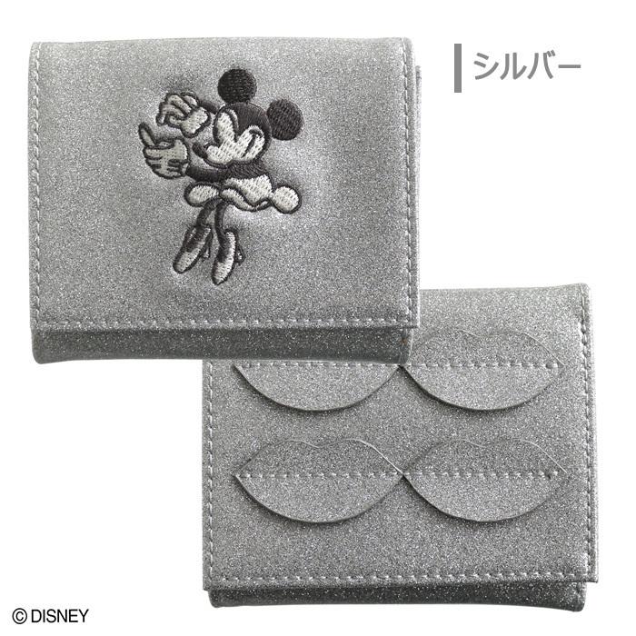 送料無料 ディズニー ミニーマウス スパークリップ ミニウォレット 三
