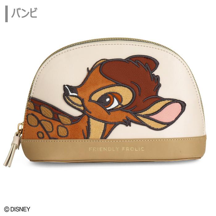 送料無料 ディズニー バンビ とんすけ パッチワークワッペン ポーチ