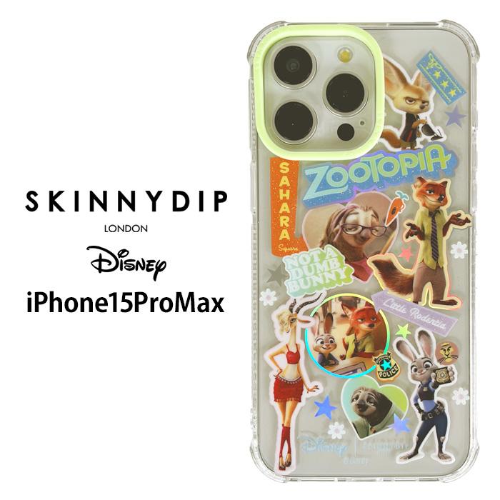 メール便 iPhone15ProMax ディズニー ズートピア x SKINNYDIP TPU